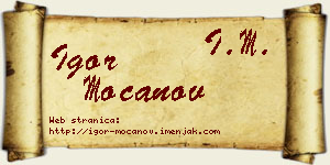 Igor Mocanov vizit kartica